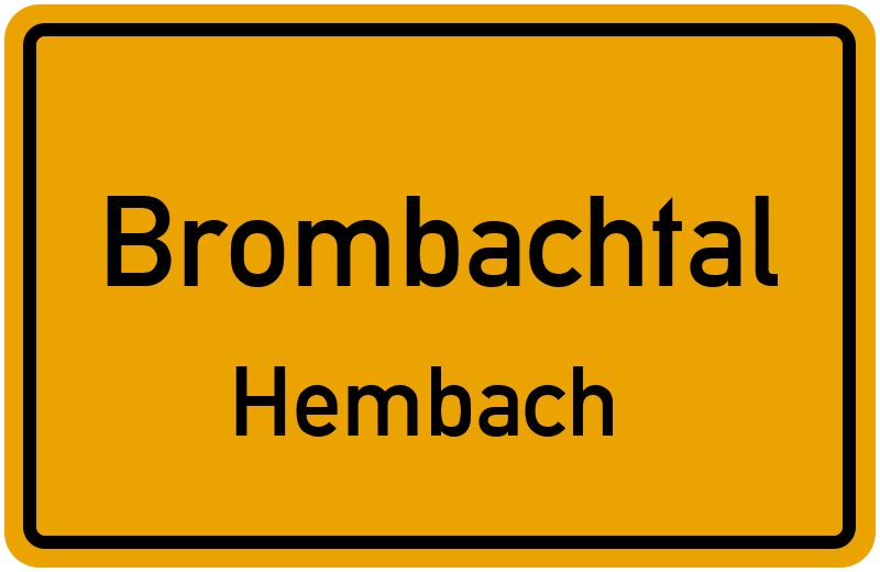 Ortsschild Brombachtal