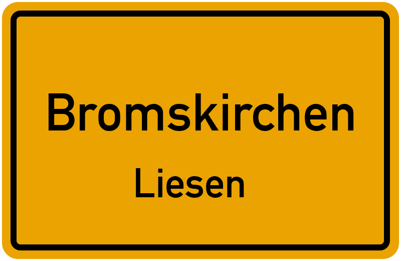 Ortsschild Bromskirchen