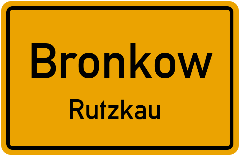 Ortsschild Bronkow
