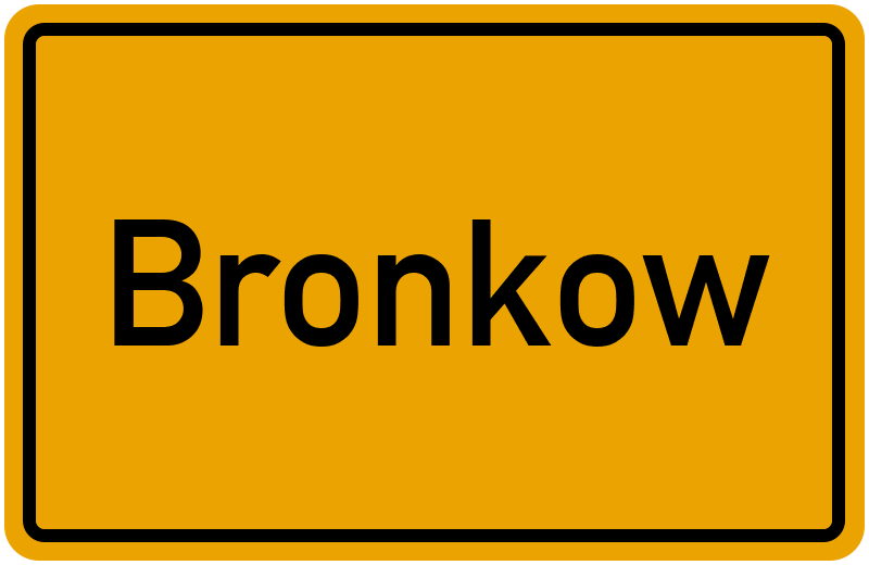 Ortsschild Bronkow