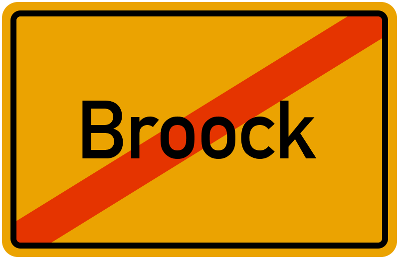 Ortsschild Broock