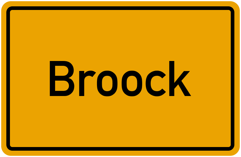 Ortsschild Broock