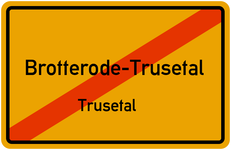 Ortsschild Brotterode-Trusetal