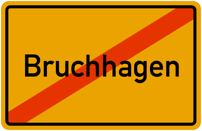 Ortsschild Bruchhagen