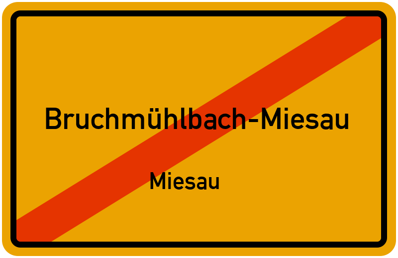Ortsschild Bruchmühlbach-Miesau