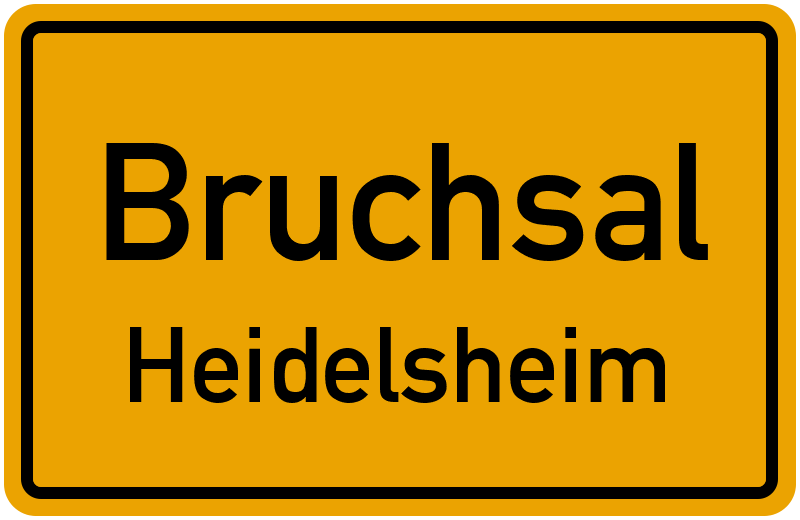 Ortsschild Bruchsal
