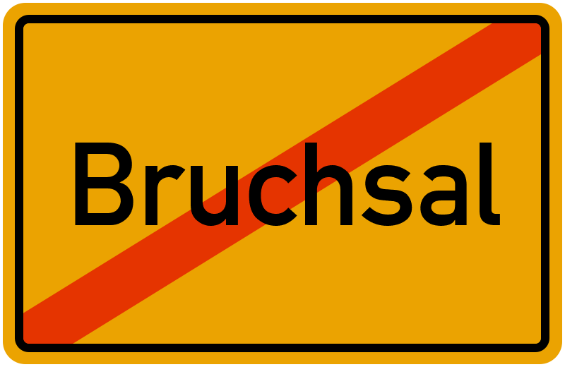 Ortsschild Bruchsal