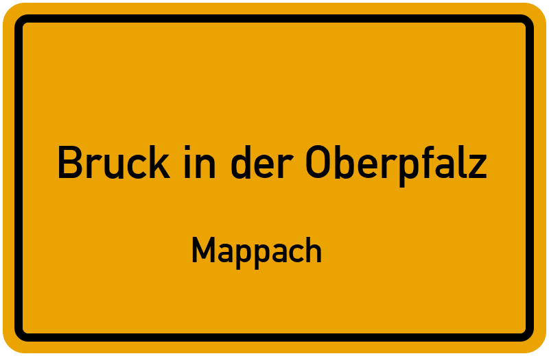 Ortsschild Bruck in der Oberpfalz