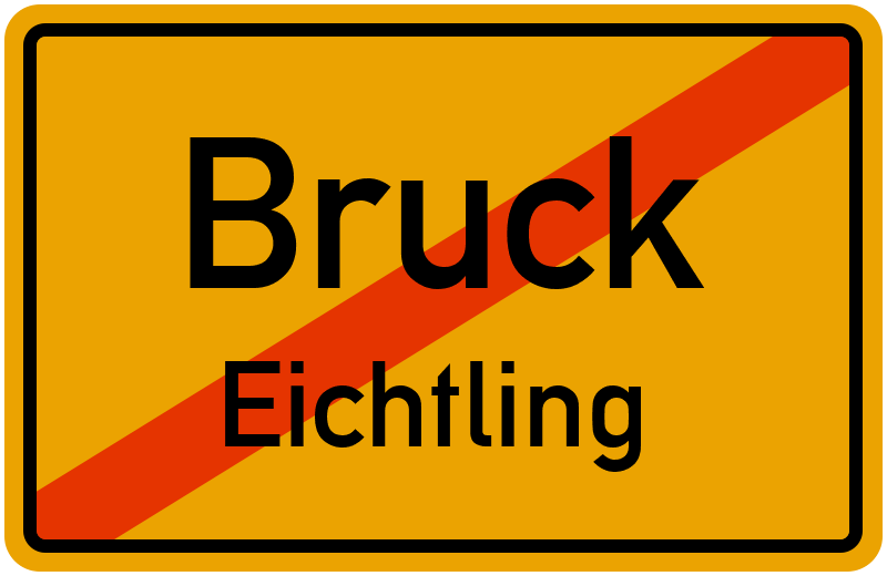 Ortsschild Bruck