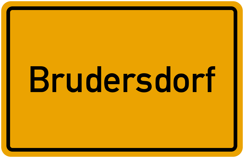 Ortsschild Brudersdorf