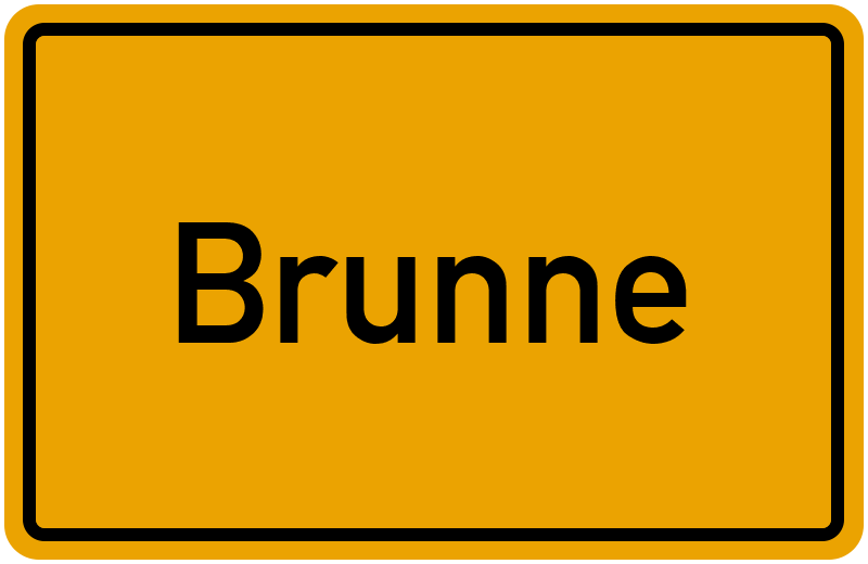 Ortsschild Brunne
