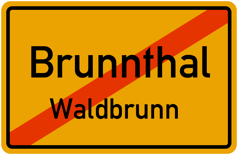 Ortsschild Brunnthal