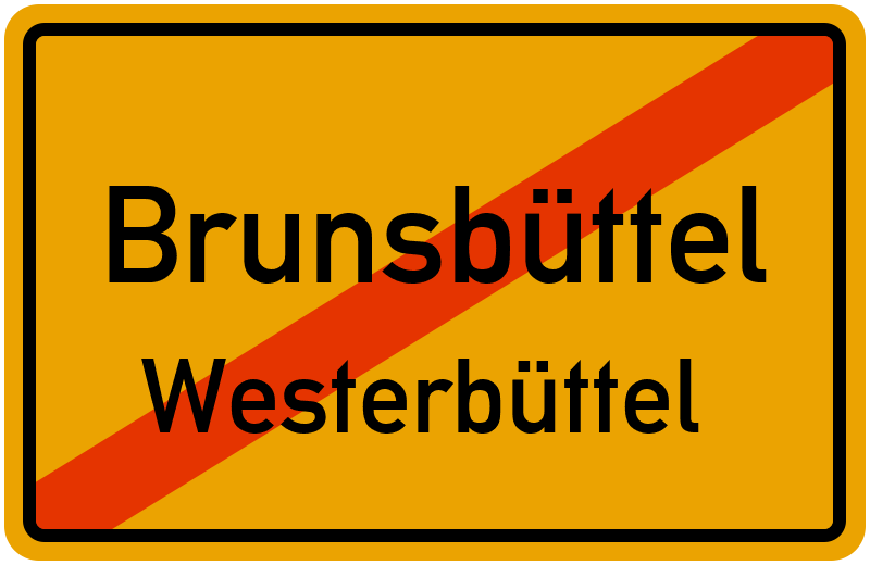 Ortsschild Brunsbüttel