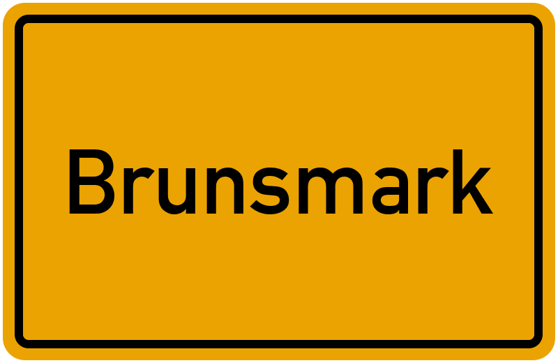 Ortsschild Brunsmark