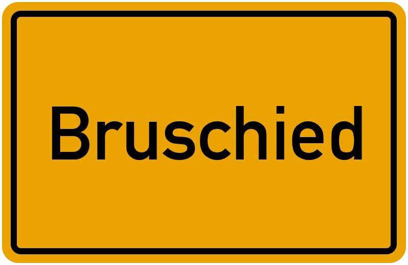 Ortsschild Bruschied