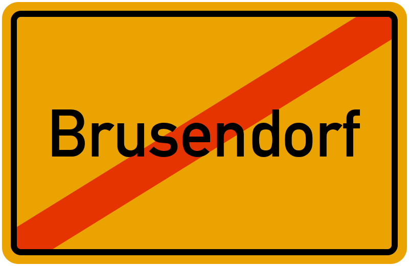 Ortsschild Brusendorf