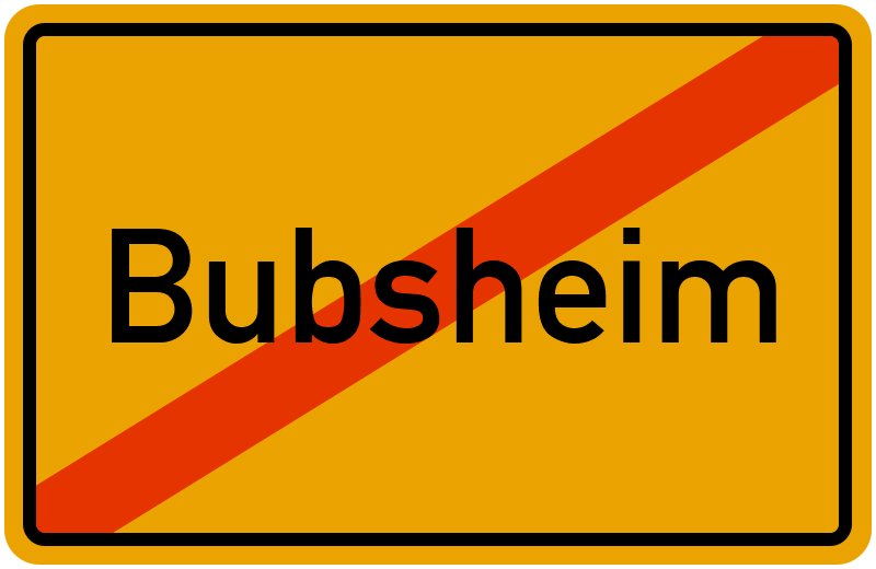 Ortsschild Bubsheim