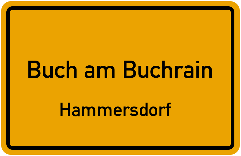 Ortsschild Buch am Buchrain