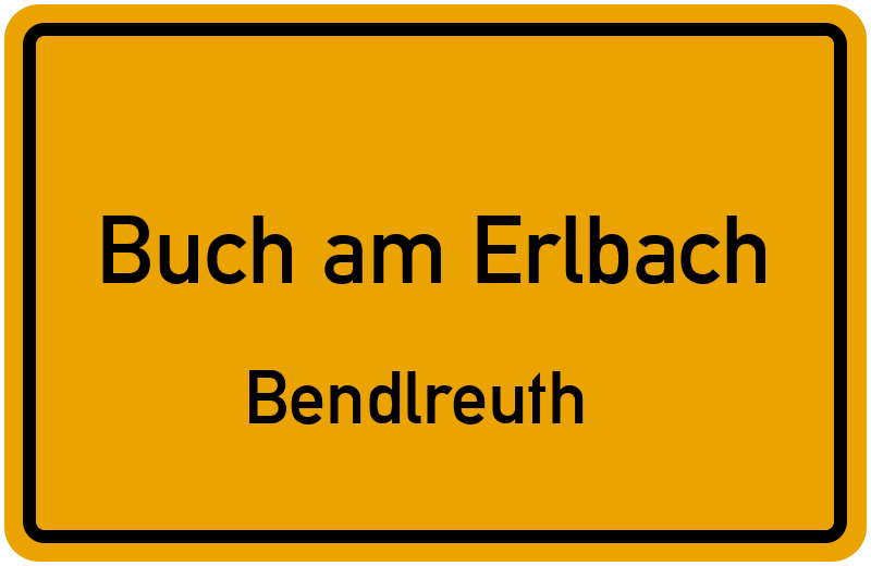 Ortsschild Buch am Erlbach