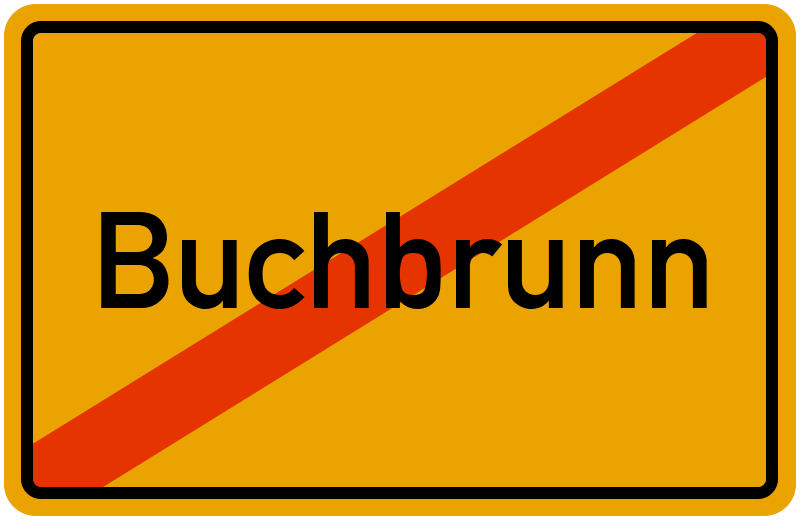 Ortsschild Buchbrunn