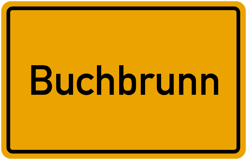 Ortsschild Buchbrunn