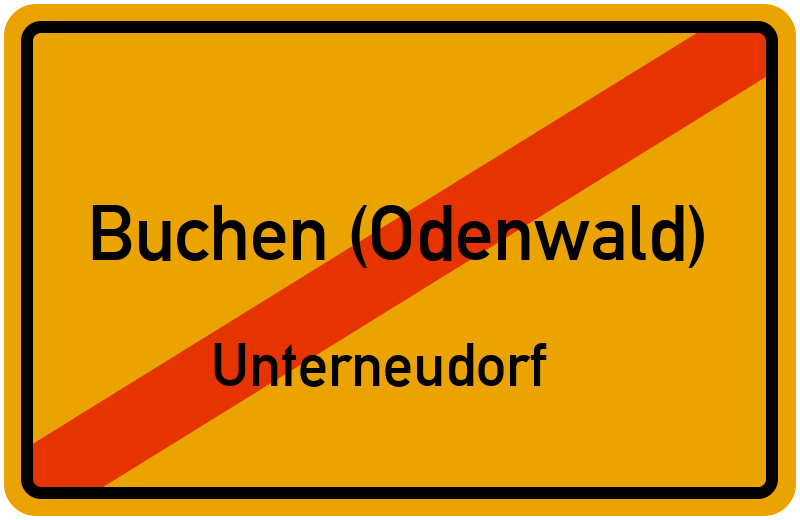 Ortsschild Buchen (Odenwald)