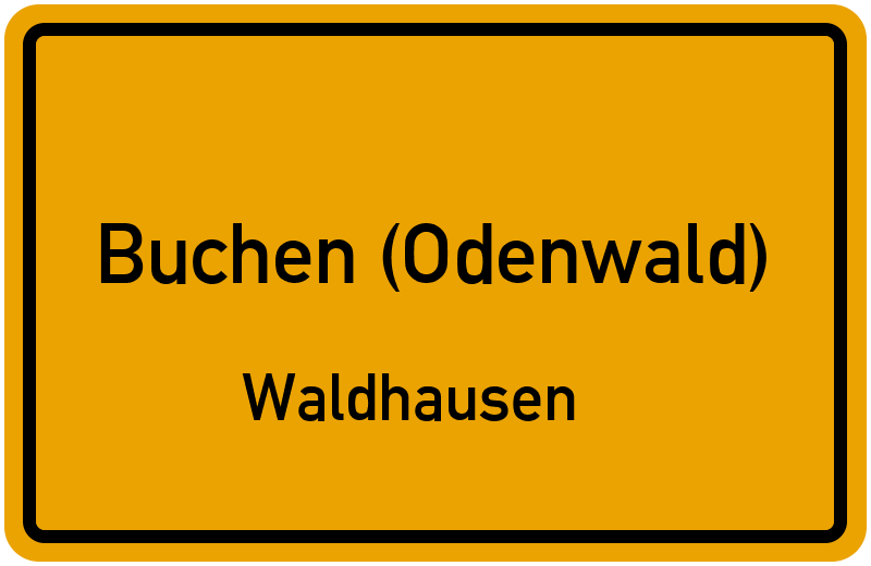 Ortsschild Buchen (Odenwald)