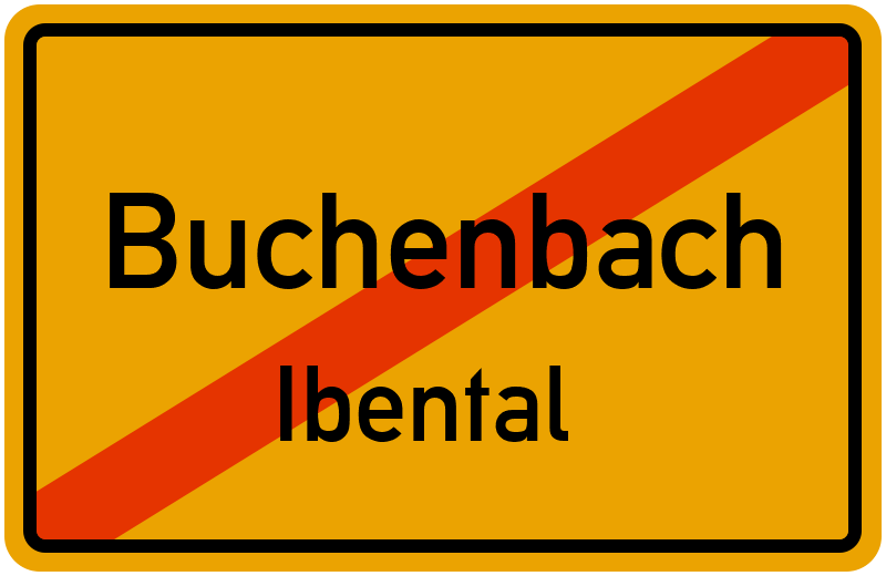 Ortsschild Buchenbach