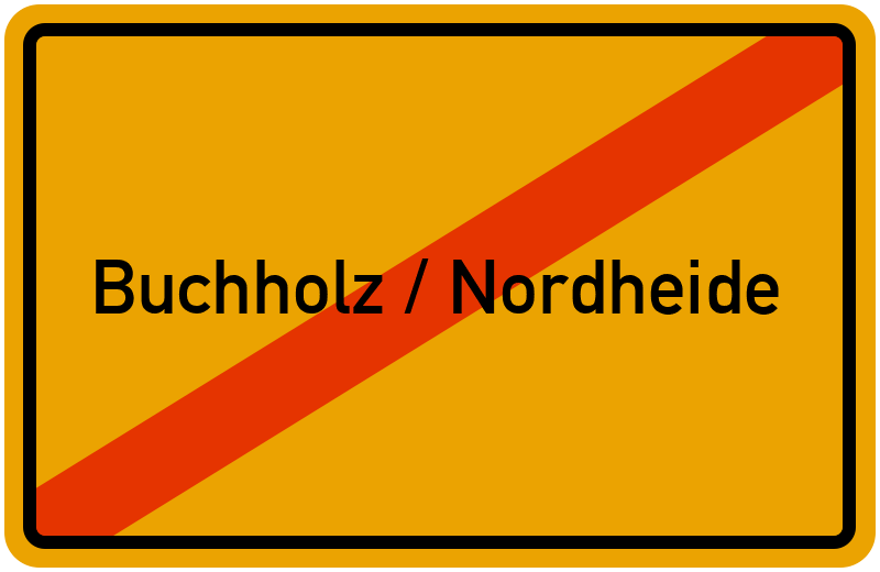 Ortsschild Buchholz / Nordheide