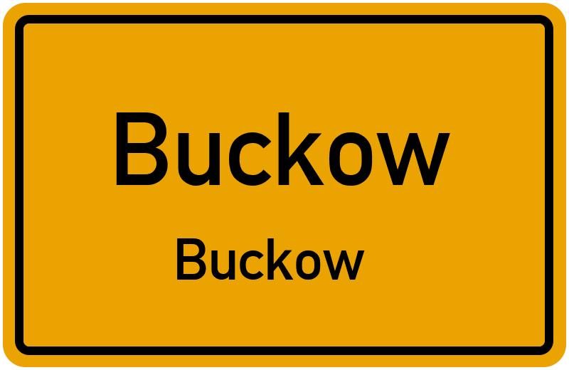 Ortsschild Buckow