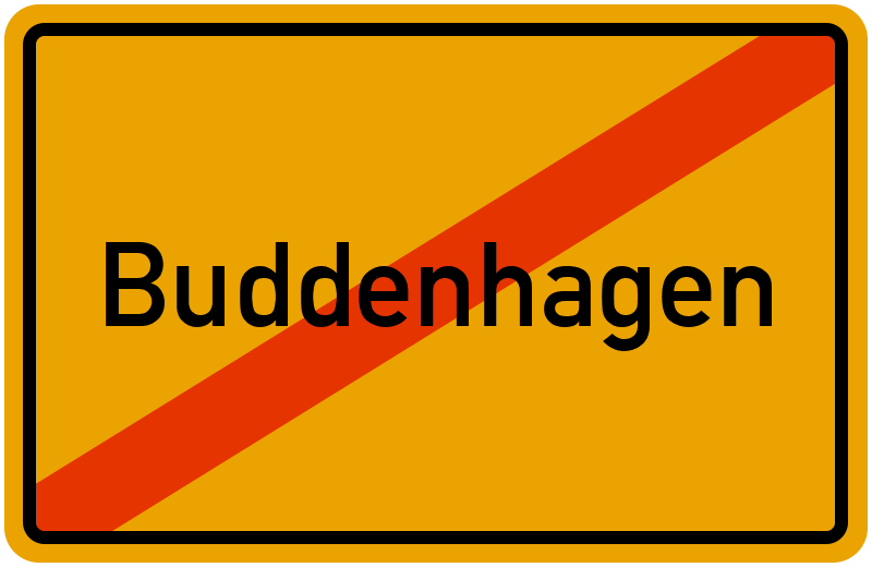 Ortsschild Buddenhagen