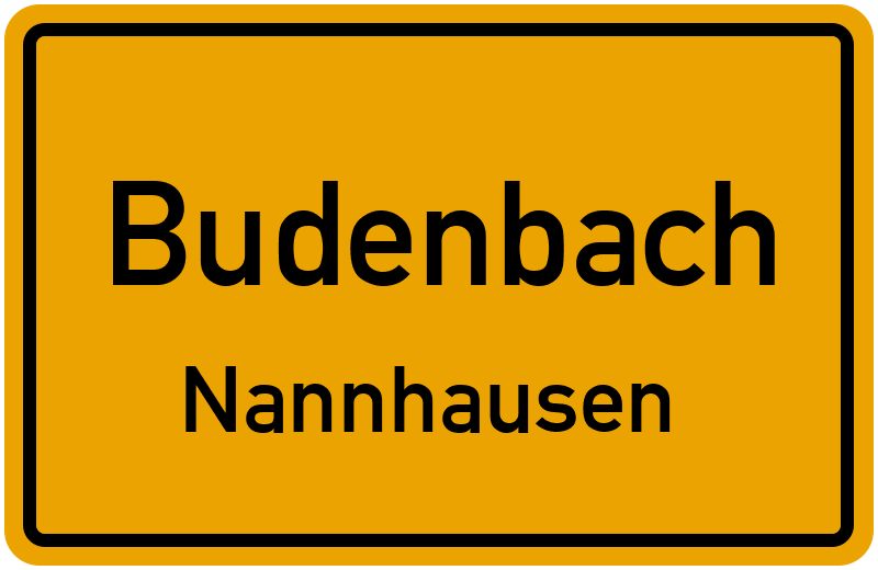 Ortsschild Budenbach