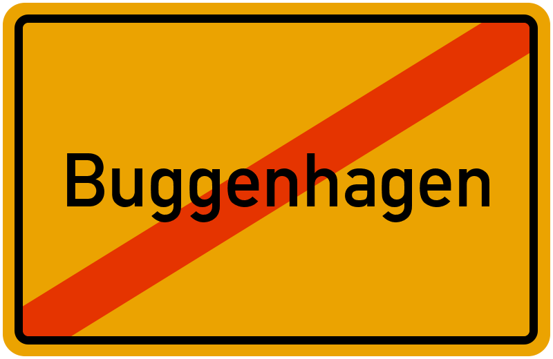 Ortsschild Buggenhagen