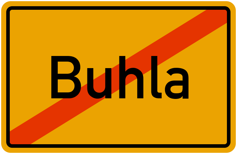 Ortsschild Buhla