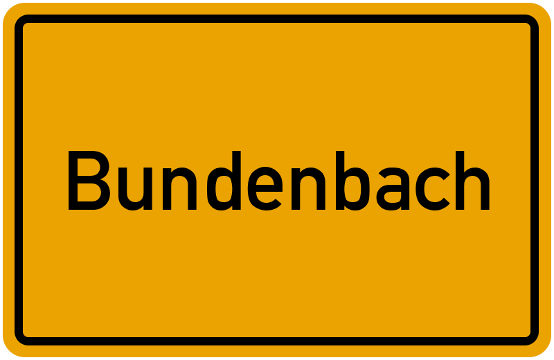 Ortsschild Bundenbach