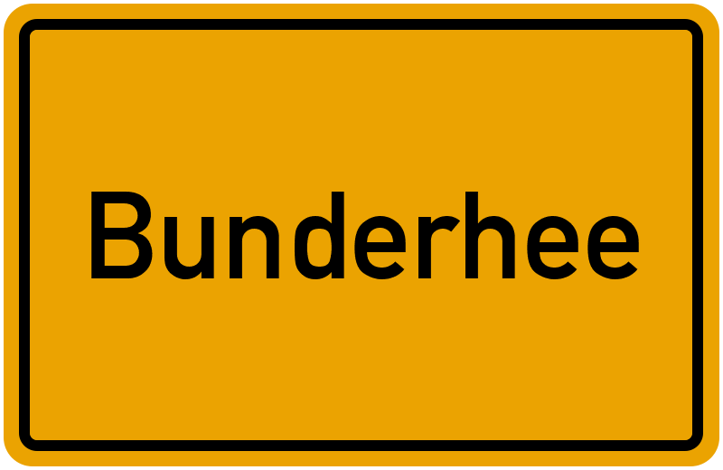 Ortsschild Bunderhee