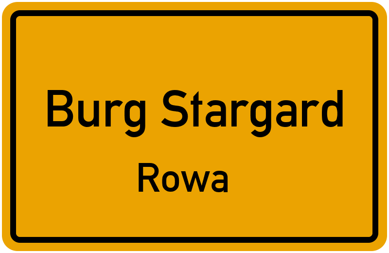 Ortsschild Burg Stargard