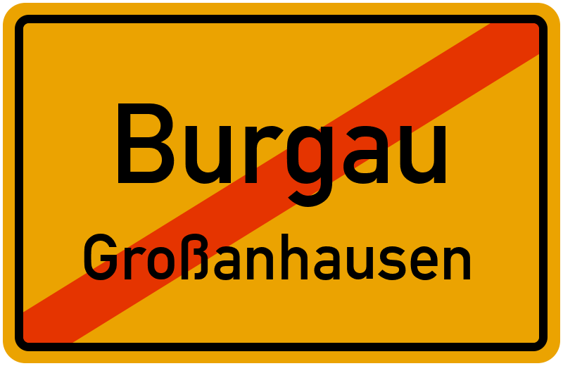 Ortsschild Burgau