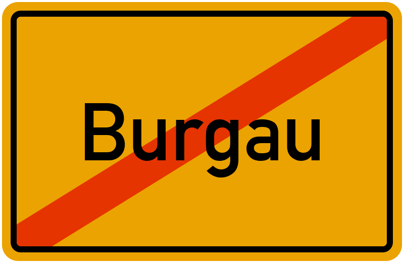 Ortsschild Burgau