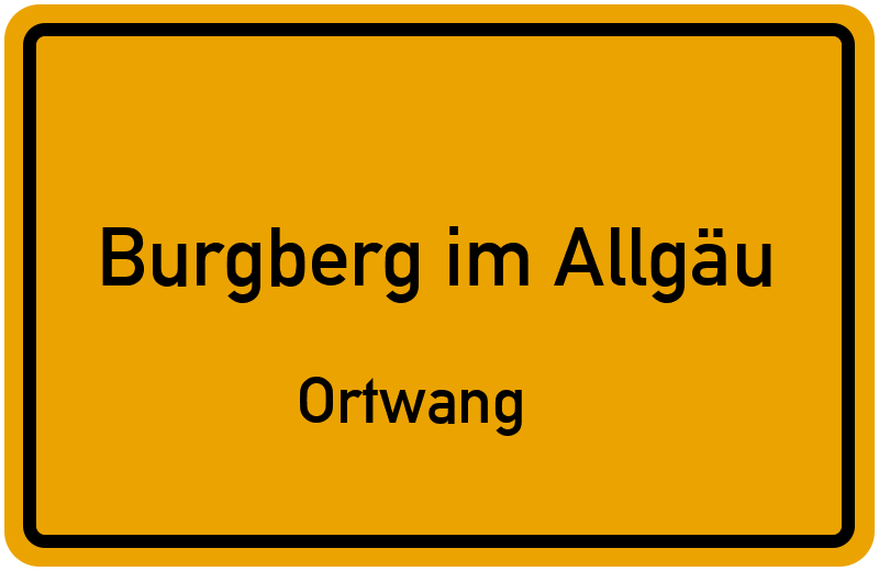 Ortsschild Burgberg im Allgäu