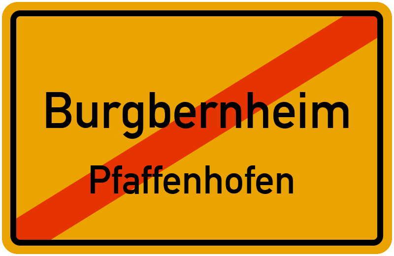 Ortsschild Burgbernheim
