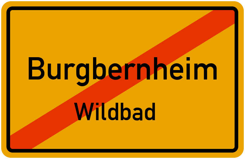 Ortsschild Burgbernheim