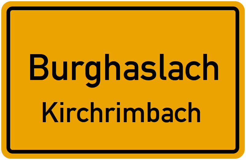 Ortsschild Burghaslach