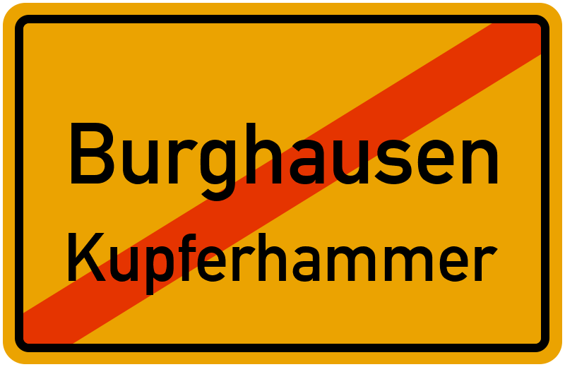 Ortsschild Burghausen