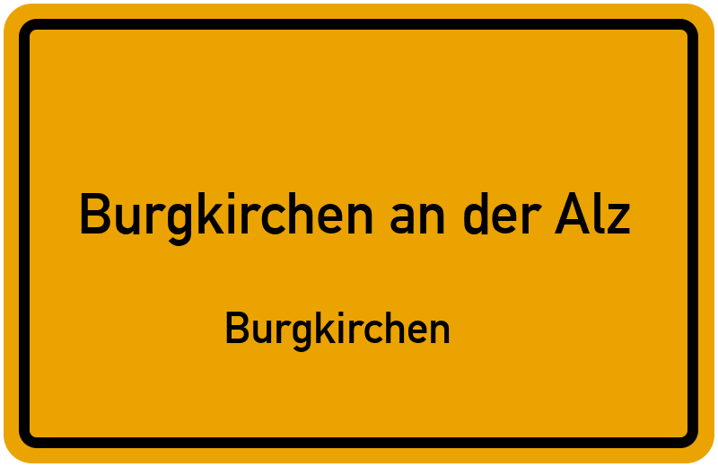 Ortsschild Burgkirchen an der Alz