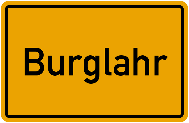 Ortsschild Burglahr