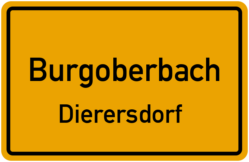 Ortsschild Burgoberbach