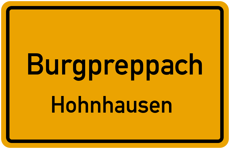 Ortsschild Burgpreppach
