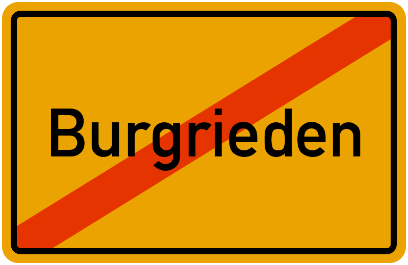 Ortsschild Burgrieden