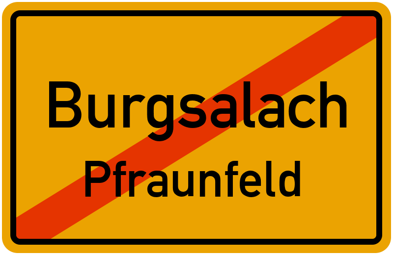 Ortsschild Burgsalach